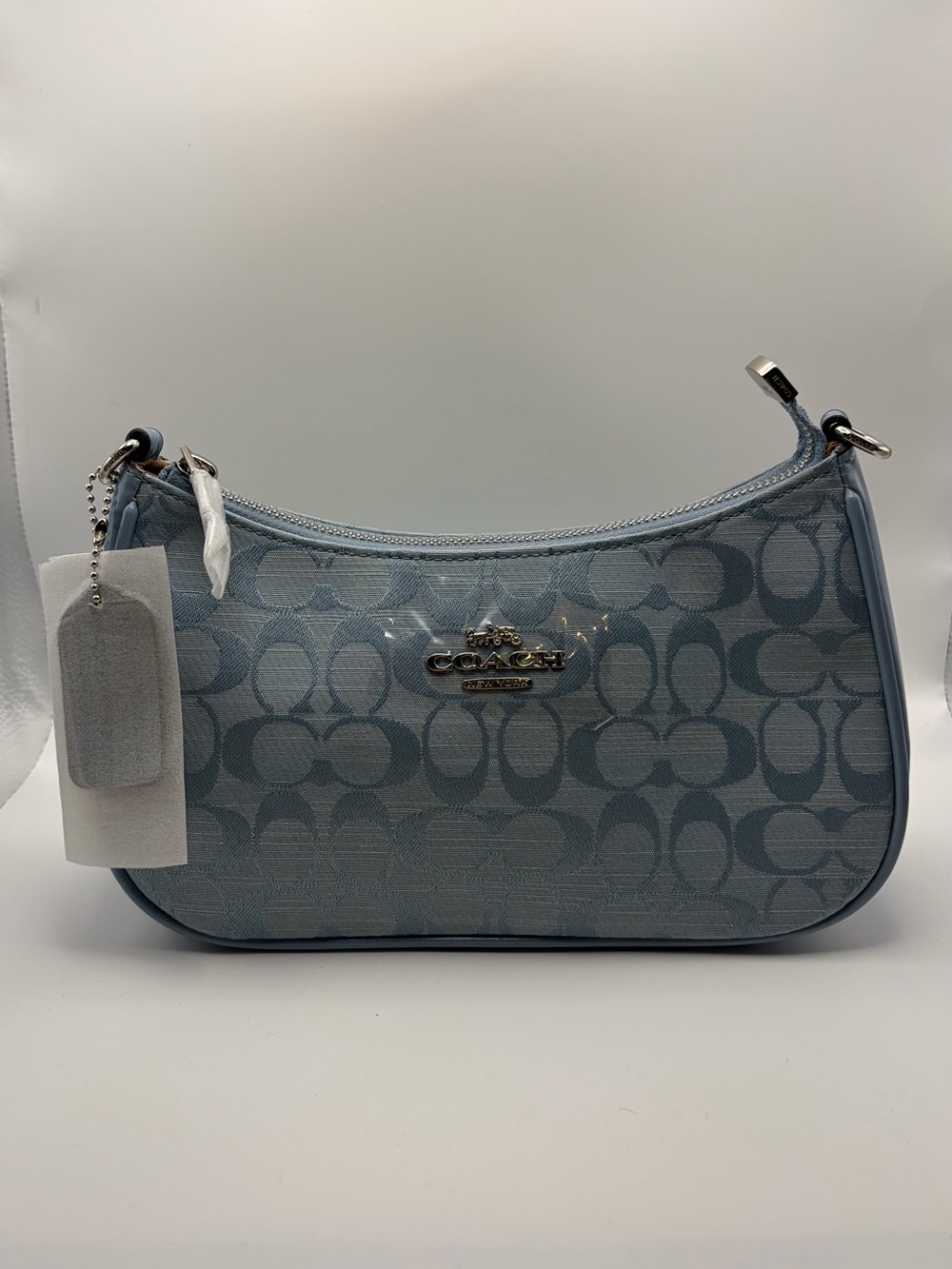 Coach Light Blue Signature Canvas Crossbody Bag - Picture 2 of 5